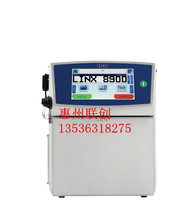 惠州喷码机 LINX8900触摸瓶喷码机配原厂LINX1010油墨LINX1505溶剂